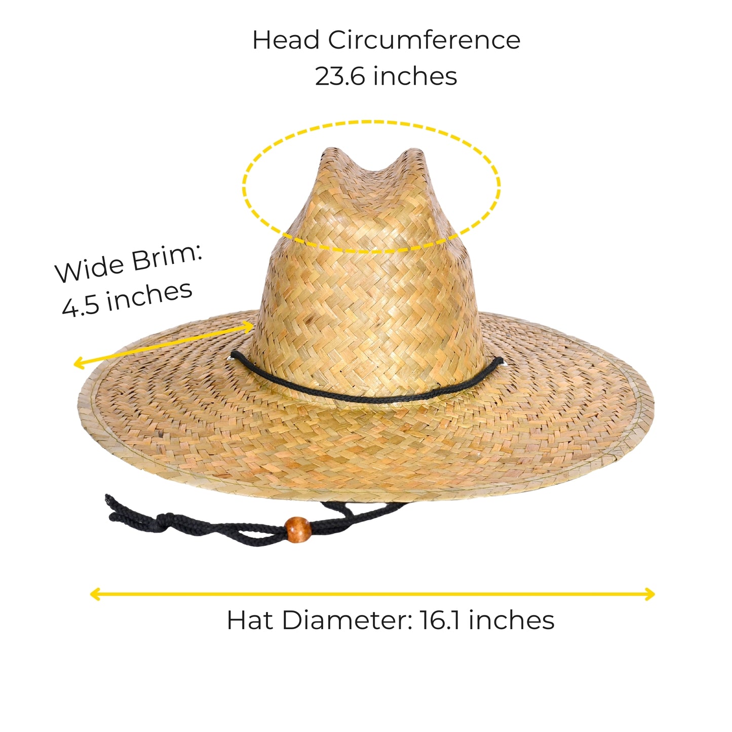 60 PCS Lifeguard Straw Hats Natural (MSRP $9.99)