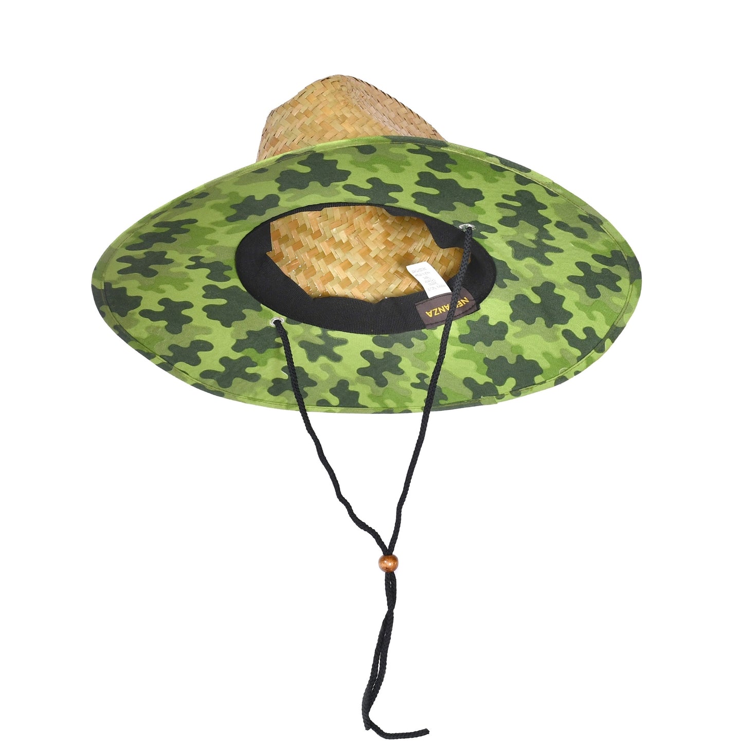 48 PCS Lifeguard Straw Hats with Camo Lining (MSRP $14.99)