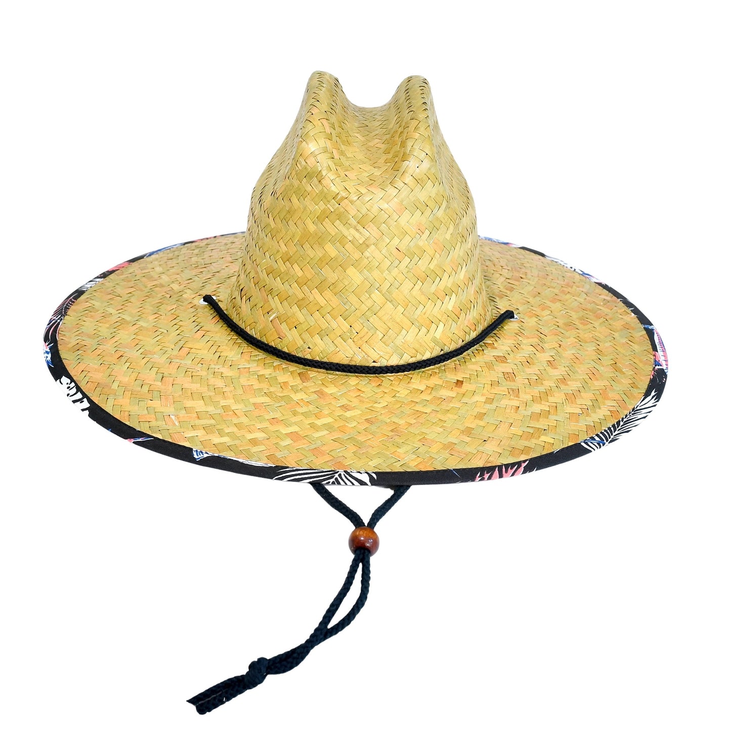 Lifeguard Straw Hats with Black Fish Lining