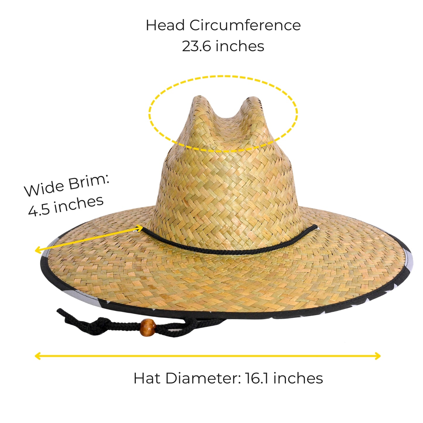 48 PCS Lifeguard Straw Hats with Midnight Flag Lining (MSRP $14.99)