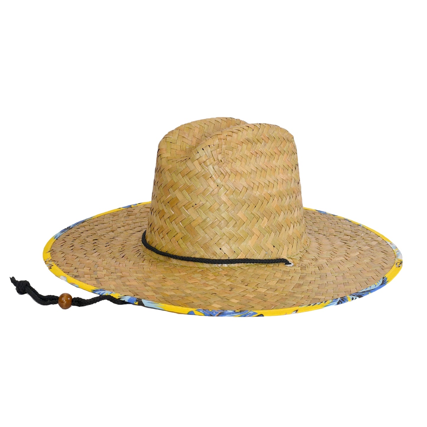 48 PCS Lifeguard Straw Hats with Tropical Yellow Lining  (MSRP $14.99)