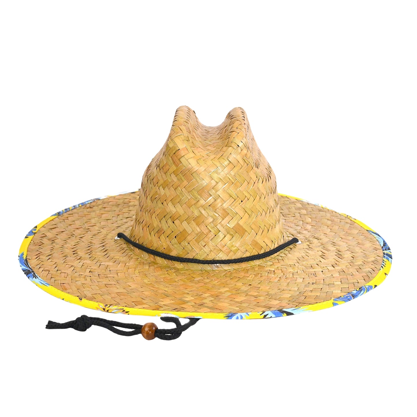 48 PCS Lifeguard Straw Hats with Tropical Yellow Lining  (MSRP $14.99)