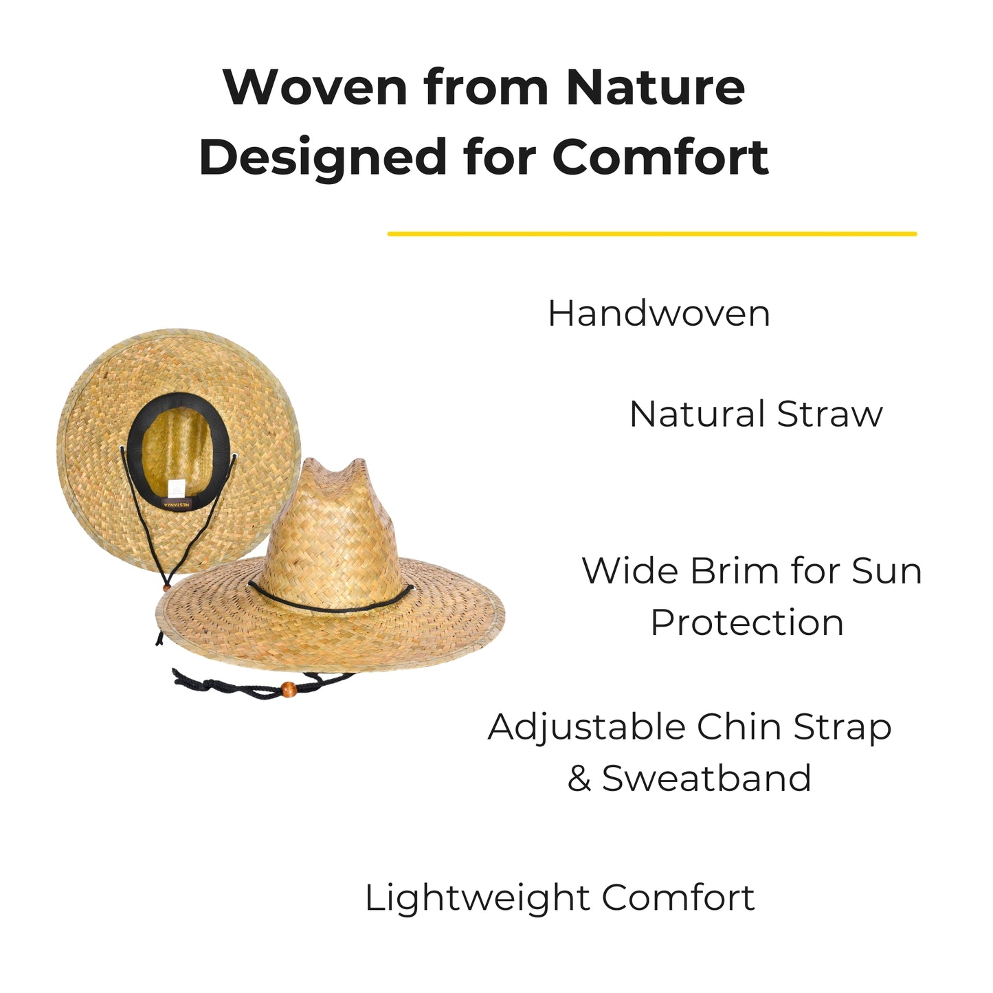 60 PCS Lifeguard Straw Hats Natural (MSRP $9.99)